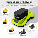 VINIDA P117 Replacement for Ryobi Charger 12V-18V Compatible with Ryobi 18V Battery Charger Li-ion & Ni-cad Ni-Mh Battery P102 P108 P189 P197 P103 P105 P107 P190 P191 PBP002 PBP005 VINIDA