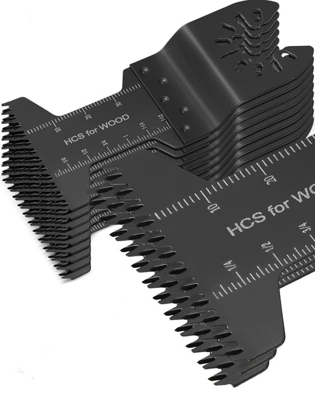 60pcs Oscillating Saw Blades, 2023 Upgrade Efficient Oscillating Blades, Japanese Long Teeth, Quick Release Multi Tool Blades Kits for Plastics, Universal Multitool Blades Wood Fit Almost All Model Royars