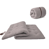 ZonLi Japanese Floor Futon Mattress Full Size 60"x 80",100% Cotton 2.5'' Thicken Tatami Mattress,Foldable Sleeping Pad,Portable Dormitory Tatami Mat,Roll Up Floor Lounger Bed for Adult (Grey) ZonLi