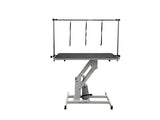 43.3" Hydraulic Dog Grooming Table for Pet, Heavy Duty Structural Hydraulic Max Load 350Lbs Professional Pet Grooming Table with Adjustable Overhead Arm & Noose Height Range 22''-39'' (WHITE) Garvee