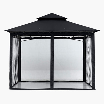 ABCCANOPY Gazebos for Patios 8x8 - Outdoor Steel Frame Gazebo with Mosquito Netting for Lawn Backyard Garden Deck (Black)