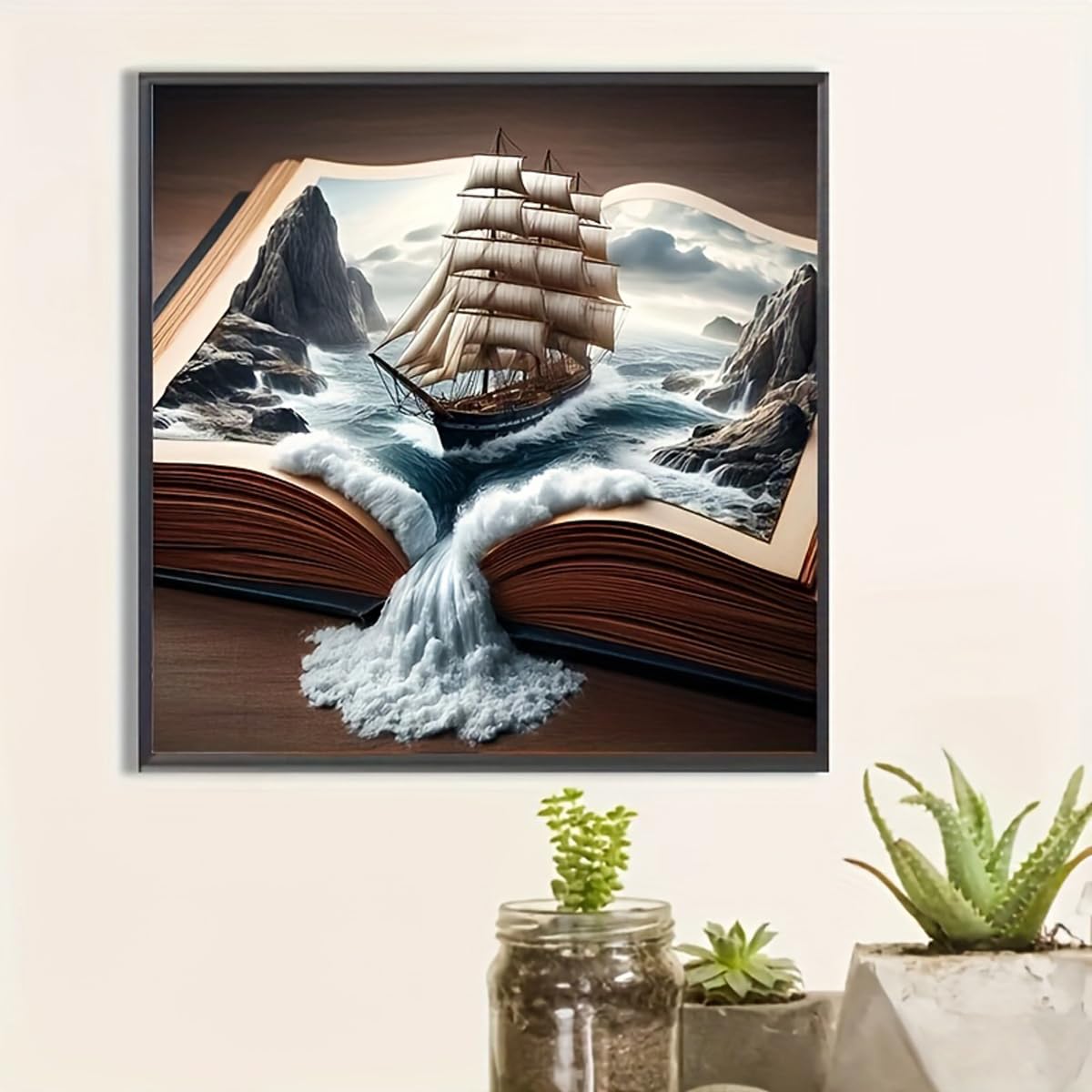 5D Diamond Art Painting Kits for Adult, Magic Book Diamond Art Kits for Ship,DIY Full Drill Diamond Dots with Gem Art Kits for Home Decor 11.8x11.8 inch Morudeor