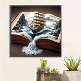 5D Diamond Art Painting Kits for Adult, Magic Book Diamond Art Kits for Ship,DIY Full Drill Diamond Dots with Gem Art Kits for Home Decor 11.8x11.8 inch Morudeor