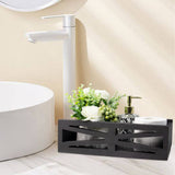 TNQNCFL Wooden Bathroom Decor Box,Rustic Toilet Tank Box,Bathroom Decor Box Toilet, Wooden Storage Box,Farmhouse Bathroom Accessories, Toilet Paper Basket（Black） TNQNCFL