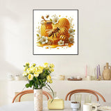 Acudotr Bee Diamond Painting Kits for Adults, 5D DIY Diamond Art Kits for Beginners, Full Drill Diamond Painting Kits for Home Wall Decor, 12x12 Inch Acudotr