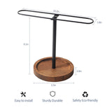 BDBDYEAY Sunglass Organizer, Multiple Glasses Holder Stand for Men and Women, Wood Eyeglass Holder Rack, Metal Sunglasses Organizer Storage for dresser, desk, bedroom, nightstand BDBDYEAY