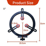 Woodworking Lathe Steady Rest ，3-Point Metal Steady Rest for 12in Swing Lathes with 6 Pcs Position-adjustable Wheels Feleolibe