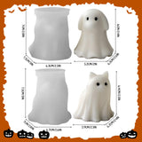 Halloween Animal Ghost Candle Mold, Cat Dog Resin Casting Ghost Silicone Molds for Halloween Aromatherapy Candle Soap Making Home Art Crafts Decor DIANA'S DREAM