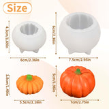 ZQYSING 2 Pcs Pumpkin Candle Molds for Candle Making, Set of Large + Small Halloween Silicone Molds for Candles Wax Soap Gypsum Epoxy Resin Fall Thanksgiving Home Decor Handmade Gift ZQYSING
