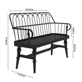 DIBRATY Entryway Bench,Spindle Back Wooden Dinning Bench, Farmhouse Foyer Bench for Entryway, Living Room, Dinning Room, Mudroom DIBRATY