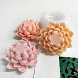 3D Lotus Candle Molds for Candle Making Supplies Flower Silicone Mold for Scented Candles Soap Making DIY Plaster Aromatherapy Candles Home Decor Floral Silicone Molds for Resin Epoxy Cement Gypsum RUIYDZ