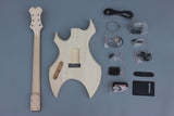 WUQIMUSC DIY electric guitar kits Basswood Guitar Body Mahogany Neck 24 fret 25.5 inch build on your own WoodArtSupply