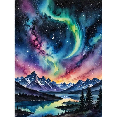 Eiazuiks Diamond Art Kits for Adults, Diamond Painting Kits for Adults 5D DIY Full Drill Diamond Dots for Gift Wall Decor and Relaxation Gem Arts Aurora 12x16 inch