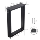 ALLCOS Bench Legs 16 Inch Metal Coffee Table Legs Heavy Duty Furniture Desk Chair Legs, Set of 2, Black ALLCOS