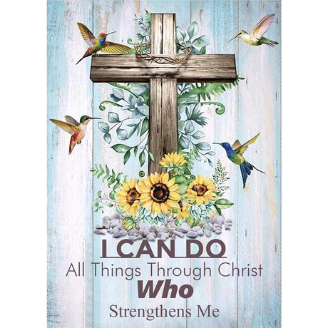 Sanjee Diamond Painting Kits for Adults, 5D DIY Christ Cross, Round Full Drill Diamond Dots Paintings Diamond Painting Gem Art Craft for Home Wall Decor, 12x16inch Sanjee