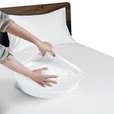 FreshCulture White Pillowcases Queen Size 12 Pack - Bulk Pillowcase Set - Envelope Closure - Soft Brushed Microfiber Fabric - 20x30 Inches Pillow Case Set of 12 for Home, Hotels, Schools FreshCulture