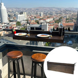 Balcony Bar Table for Railings, Outdoor Folding Deck Rail Table for Patio, Balcony Hanging Desk for Many Railings Compatible, Wooden Bar Serving Table for Porch (Walnut, L: 39.5 x 11.8 inches) GENESIS WOODESIGN