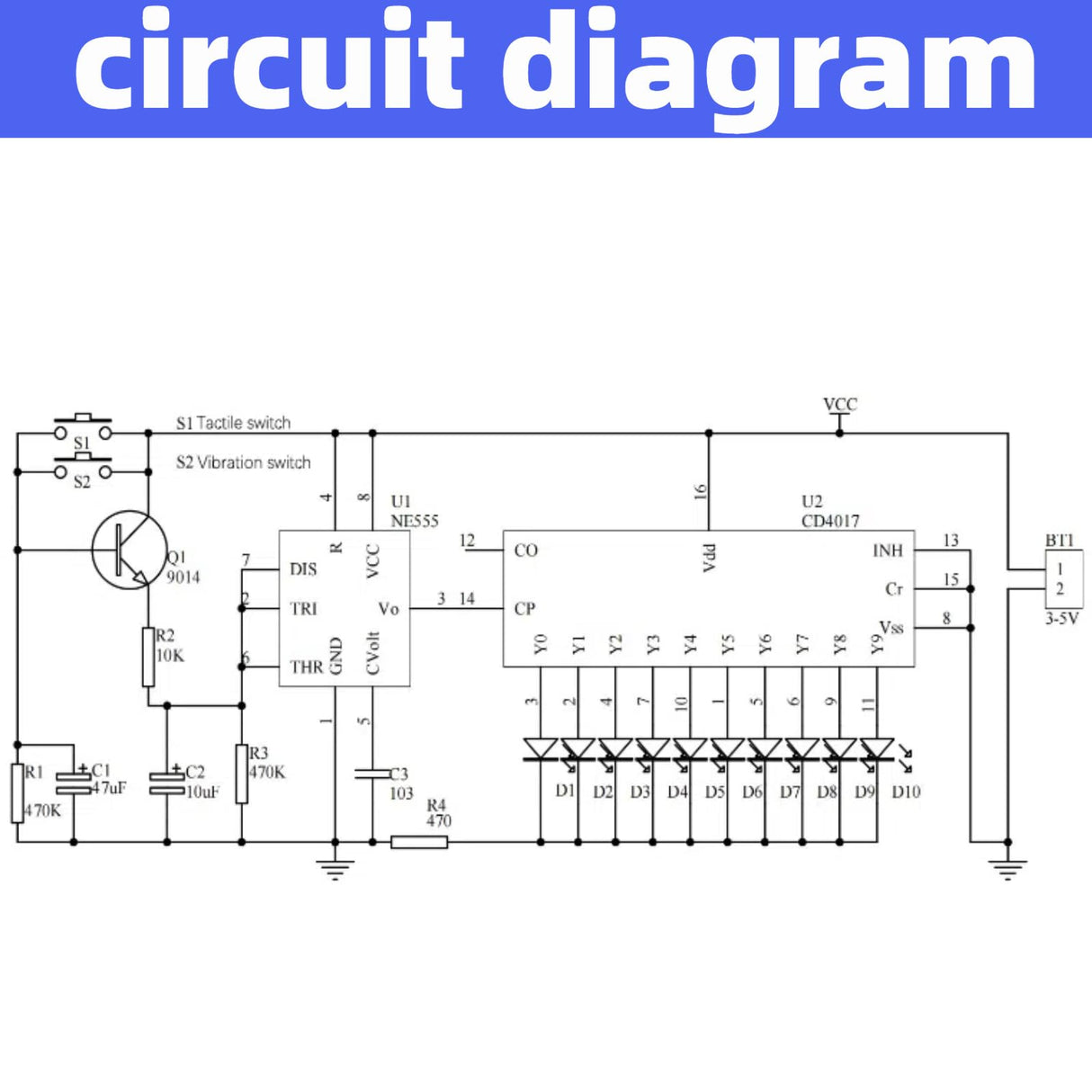 EGSCST 2PCS Soldering Practice Kit CD4017 NE555 DIY Lucky Wheel LED Light Circuit Board Solder Project for Electronics Beginners to Learn and Training EGSCST