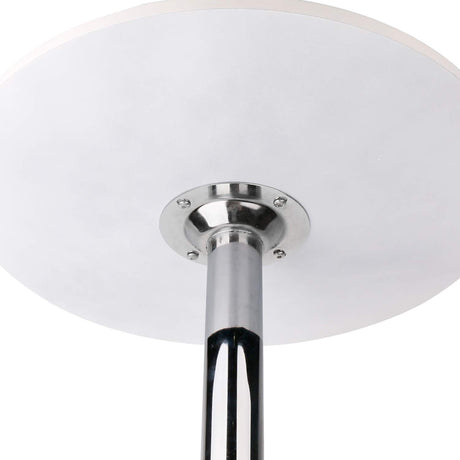 Leopard MDF Round Top Not Adjustable (41 INCHES Height) Bar Table, Pub Table with Silver Leg and Base (White) Leopard Outdoor Products