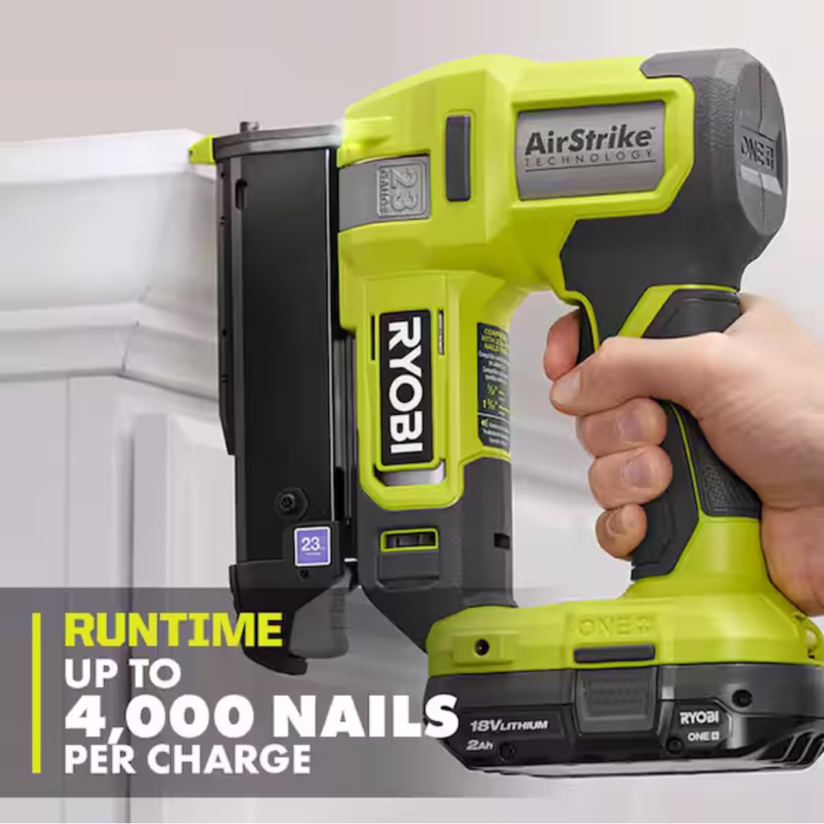 RYOBI ONE+ 18V Cordless Airstrike 23-Gauge Pin Nailer (Tool Only) RYOBI