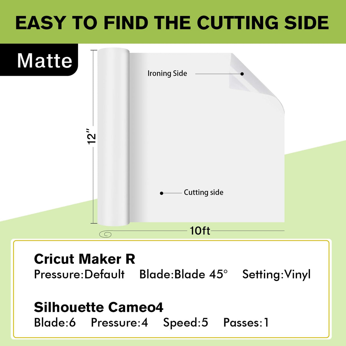 A-SUB Sublimation HTV for Light Fabric, Clear Sublimation Vinyl 12" X 10FT, Matte HTV Vinyl for Sublimation on Cotton Fabric T-Shirt, Pillow, Bag A-SUB