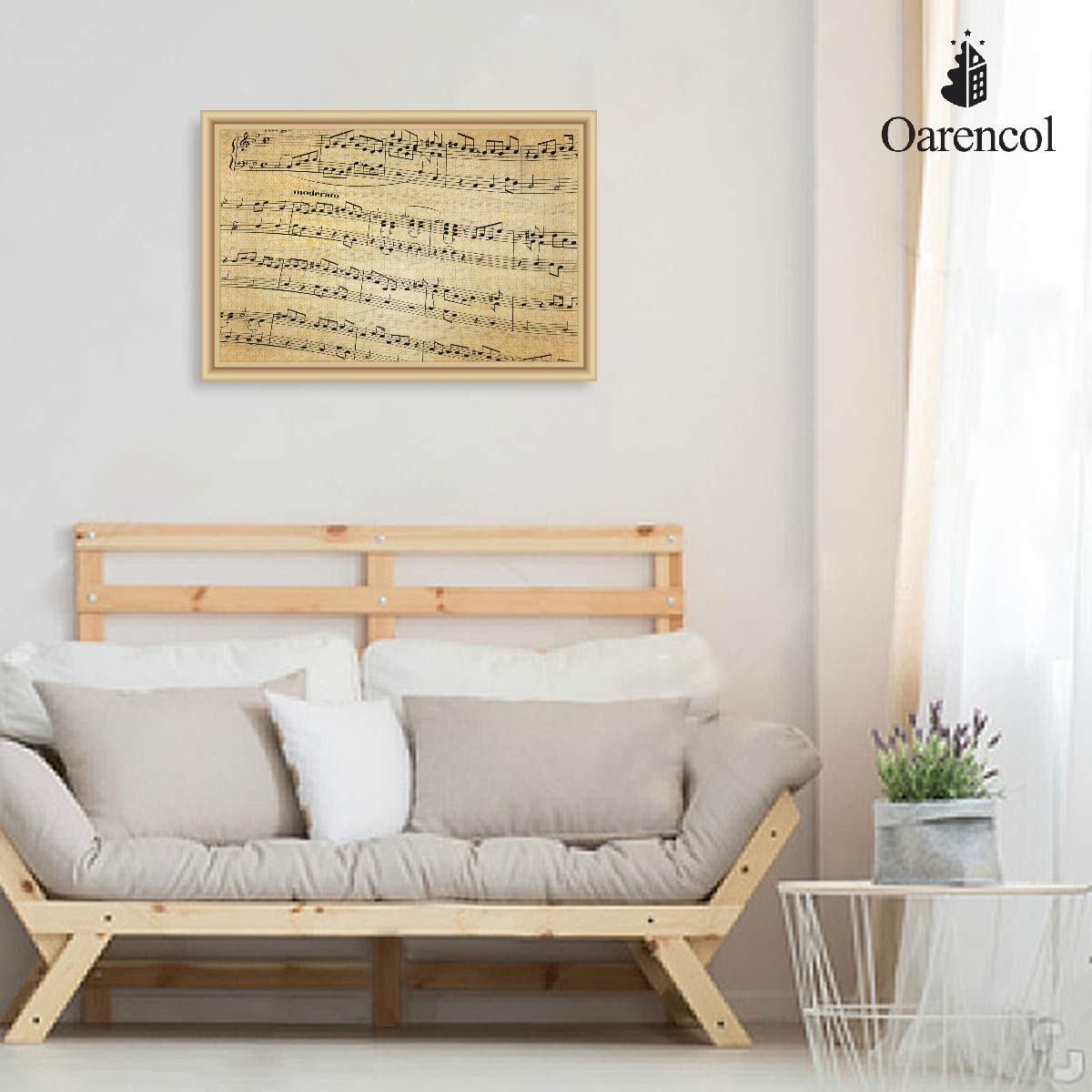 Oarencol Music Notes Stave Abstract Old Paper Vintage Jigsaw Puzzle 1000 Pieces Puzzles for Adults Kids DIY Gifts Oarencol