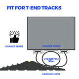 Holikme Garage Door Seals Bottom Rubber,Flexible Garage Door Seal, Garage Door Weather Stripping Kit Seal Strip Replacement, 5/16 Inch T-End, 4 1/8 Inch Width (22Ft, Black) Holikme