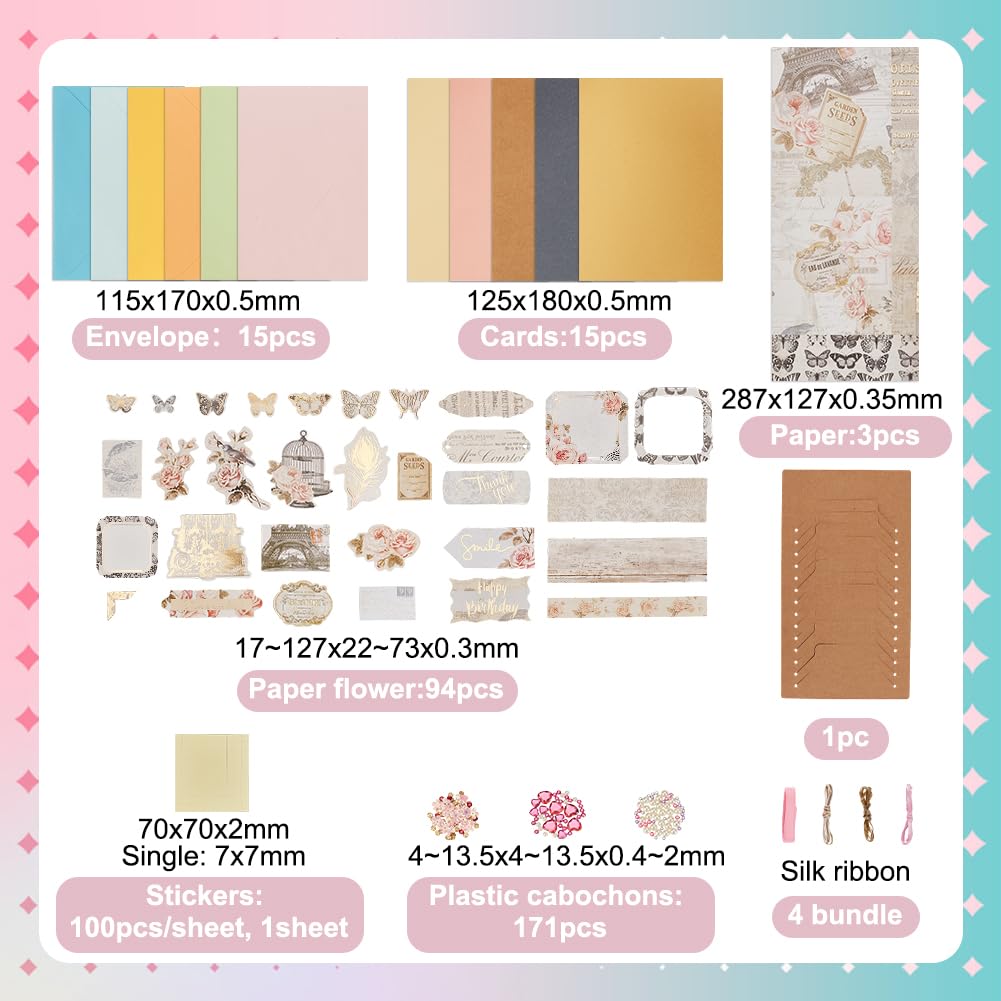 AHANDMAKER DIY Envelope & Card Making Kits, Handmade Greeting Card Sets Make Your Own Card Crafts for Thanksgiving Birthday Present Classroom Exchange AHANDMAKER