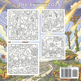 Apocalypse Friends Coloring Book: A Cute and Cozy Post-Apocalyptic Journey for Adults & Teens to Color Majosta