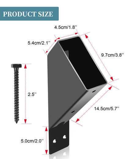 45-Degree Pergola Brace, 8 Pcs Angle Support Bracket, with Drain Holes, Fit for 2''x4'' Wood Posts, Can Be Used for Gazebos, Garages, Patios, Tree Houses, Cabins, Lawns, Yards…