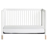 Babyletto Gelato 4-in-1 Convertible Crib with Toddler Bed Conversion in White and Washed Natural, Greenguard Gold Certified babyletto