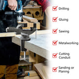 COLCUT Table Vise 3.1 Inch, 360° Home Vise Portable Bench Clamp, Clamp-on Vise Bench Clamps Fixed Tool for Woodworking, Metalworking, Cutting Conduit, Drilling, SawingTable COLCUT