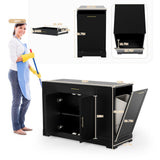 MAMIZO 53" Kitchen Island with Storage, Kitchen Cart W/Tilt Out Trash Can Holder & Solid Wood Top, Breakfast Bar W/3-Layer Side Shelf, Large Storage Cabinet W/Adjustable Shelve, Spice Rack, Drawers MAMIZO