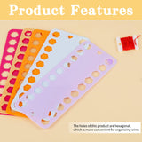 LOKUNN Embroidery Floss Organizer, 5 Color Plastic Floss Bobbin, Cross Stitch Thread Organizer and Storage, Floss Cards with 20 Holes and Label, Craft DIY Embroidery LOKUNN