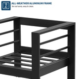 UDPATIO Aluminum Patio Chairs Outdoor Patio Furniture, 2 Pieces Aluminum Outdoor Couch Armchair with 5" Thick Cushion and Waterproof Cover UDPATIO