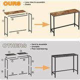 Timberer 39.4” Console Table, Hallway Entrance Table Sofa Table Behind Couch, for Living Room, Entryway, Easy Assembly, Accent Table, Rustic Brown Timberer