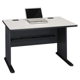 Bush Business Furniture Series A 48W Computer Desk in White Spectrum and Slate, Small Office Table for Home or Professional Workspace Bush Business Furniture