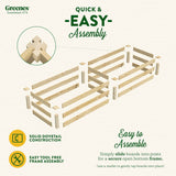Greenes Fence Original Pine Raised Garden Bed, 2' x 8' x 10.5" - Made in USA with American Pine Greenes Fence