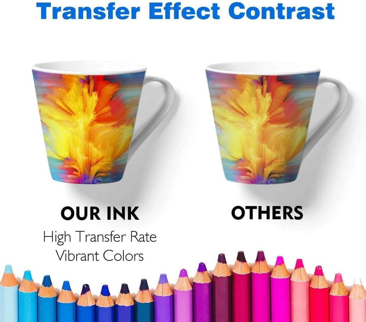 Cartridge-Free Super-Tank Printer with Sublimation Sublimation Heat Transfer Image Printing for T-Shirts Ceramic Mugs Bags and More. Conversion Printer GENERIC