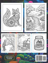 Anxiety Relief Coloring Book: 100 Relaxing Designs of Animals, Flowers, Patterns, Mushrooms, Landscapes, and More... to Calm the Mind and Ease the Soul WoodArtSupply