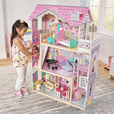 KidKraft Annabelle Wooden Dollhouse with Elevator, Balcony and 17 Accessories, Gift for Ages 3+ KidKraft