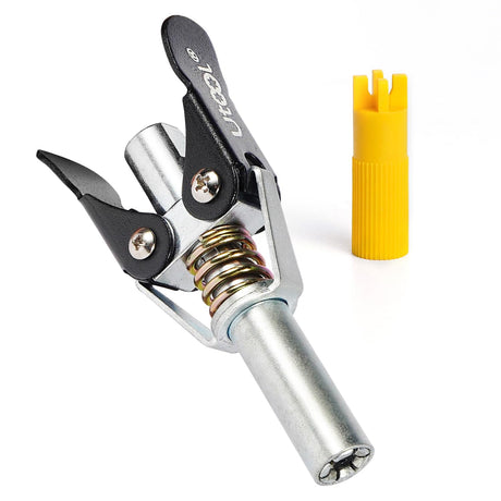 UTOOL Grease Gun Accessory Kit, Double Handle Coupler with Zerk Fitting Cleaner, 1/8 NPT Threads, Easy to Lock Zerk Fittings and Quick Release, Max Working Pressure 10000 PSI, 1 PC UTOOL