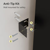 LITTLE TREE 6-Tier Bookcase, 77" Tall Bookshelf with Arched Top, Large Freestanding Wooden Open Bookcase Bookshelf, Modern Display Book Shelf for Living Room, Bedroom, Office, Library, Black Brown LITTLE TREE