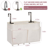 Frjjthchy Bedside Storage Organizer 5 Pockets with 4 Hooks Hanging Storage Bag for Headboards/Bunk Bed (White) Frjjthchy
