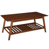 Linon Mid Century Walnut Melissa Coffee Table Linon