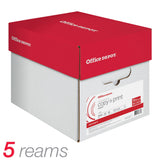 Office Depot Copy Print Paper, 8 1/2in. x 11in., 20 Lb, 500 Sheets Per Ream, Case Of 5 Reams, 851201CS Office Depot