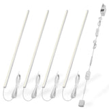 Cefrank V-Shape Under Cabinet Lighting Kit - 4pcs Sleeker 12" Dimmable LED Light Bars for Showcase Shelf Seamless Illumination - 1200lm, 12W - Pure White (6000K) Cefrank