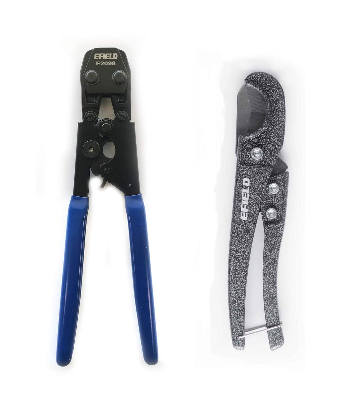 EFIELD 1/2 Inch 2 x100 ft Pex-b Pipe/Tubing(200 Ft), For Potable Water, Cold Hot Water, Brass Fitting, Crimping Clamp Tool, Cinch Clamps, Cutter Combo Kit (All in One) EFIELD