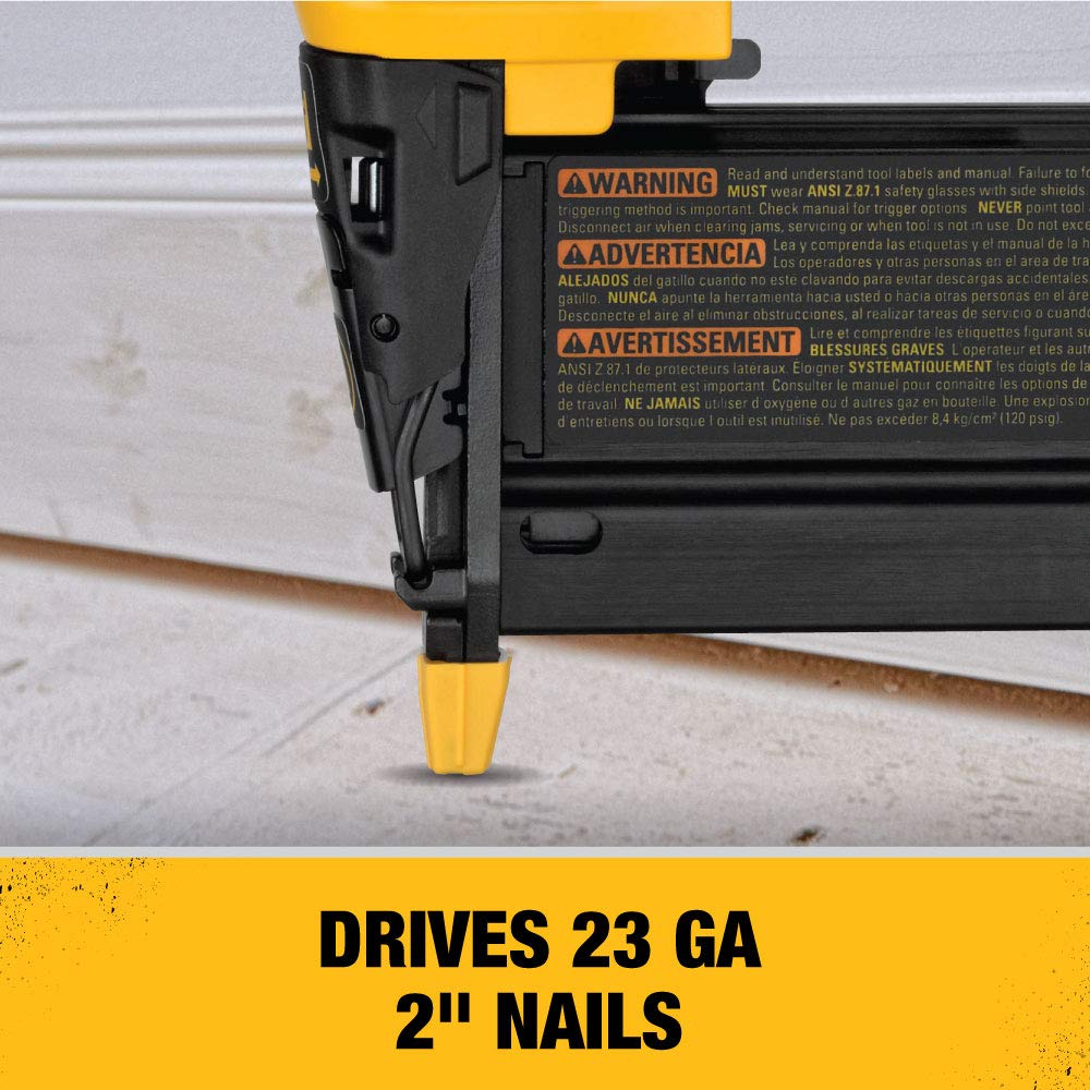 DEWALT Pin Nailer, 23 Gauge, 2-Inch (DWFP2350K) - WoodArtSupply