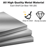 OSEILLC Bookcase,5 Tier White Bookshelves,66" Tall Free Standing Metal Bookcase with Adjustable Storage Shelves, Industrial Wide Bookshelf for Bedroom Living Room Home Office School OSEILLC